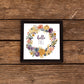 Fall Floral Wreath Watercolor Reproduction Fine Art Prints, Giclee Print, Autumn Flowers, Hello Fall or Custom Sentiment!