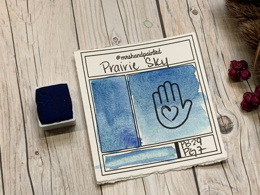 Handmade Watercolor Paints - PRAIRIE SKY - Artisan Paint Palette, Half Pans Matte Watercolor