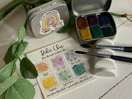 BOHO CHIC ~ Handmade Watercolor Paints - Artisan Paint Palette