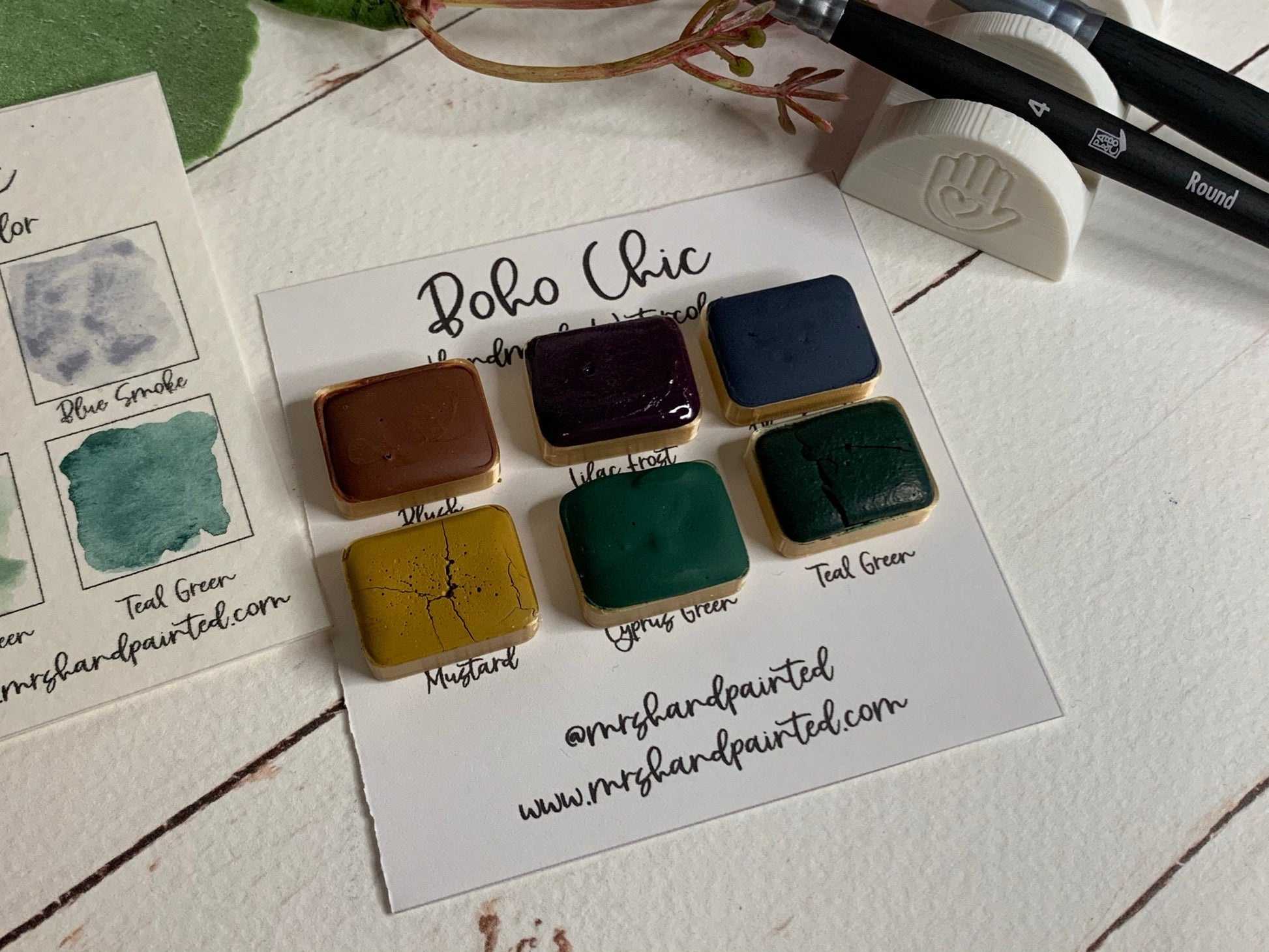 BOHO CHIC ~ Handmade Watercolor Paints - Artisan Paint Palette