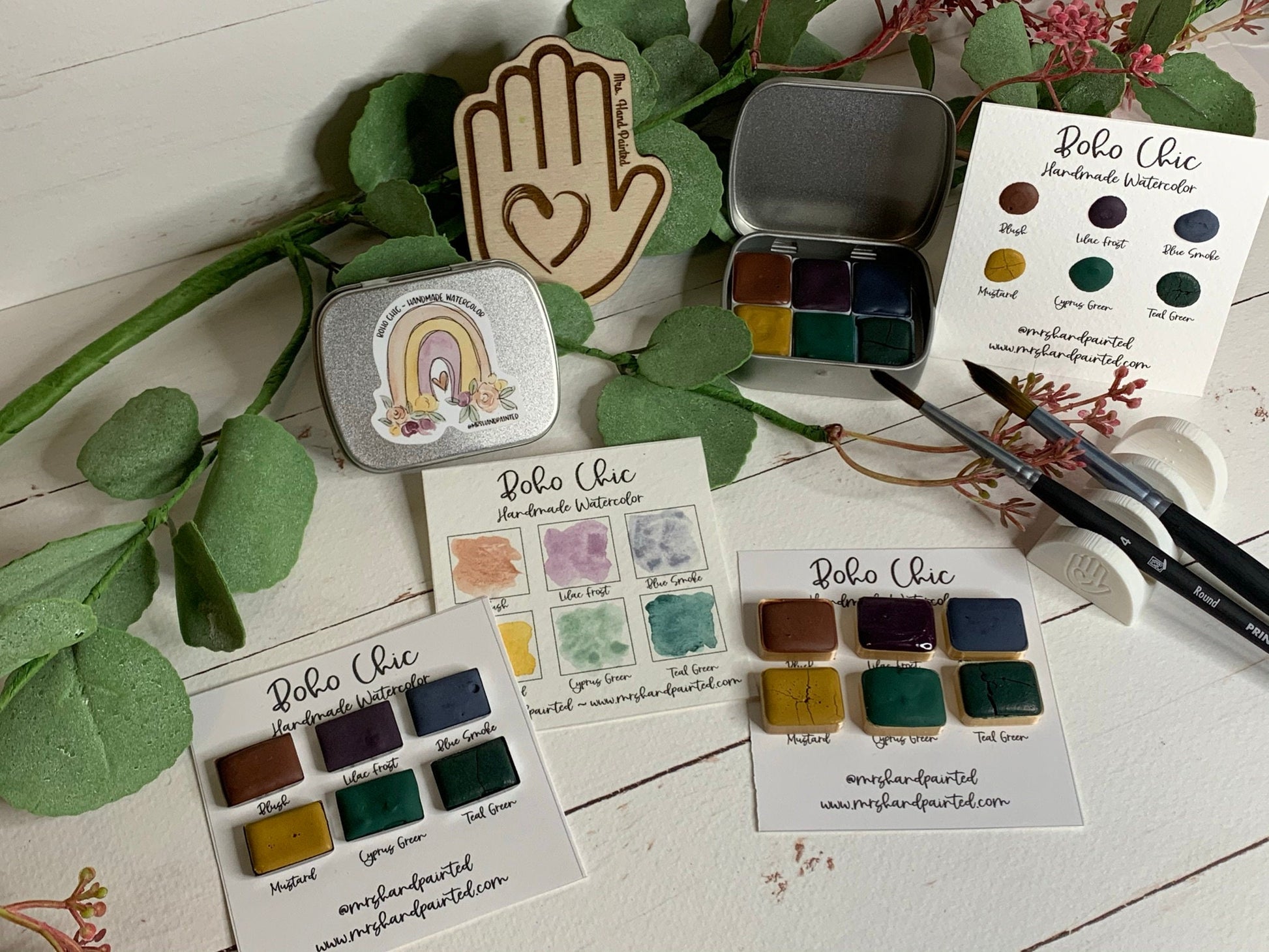 BOHO CHIC ~ Handmade Watercolor Paints - Artisan Paint Palette
