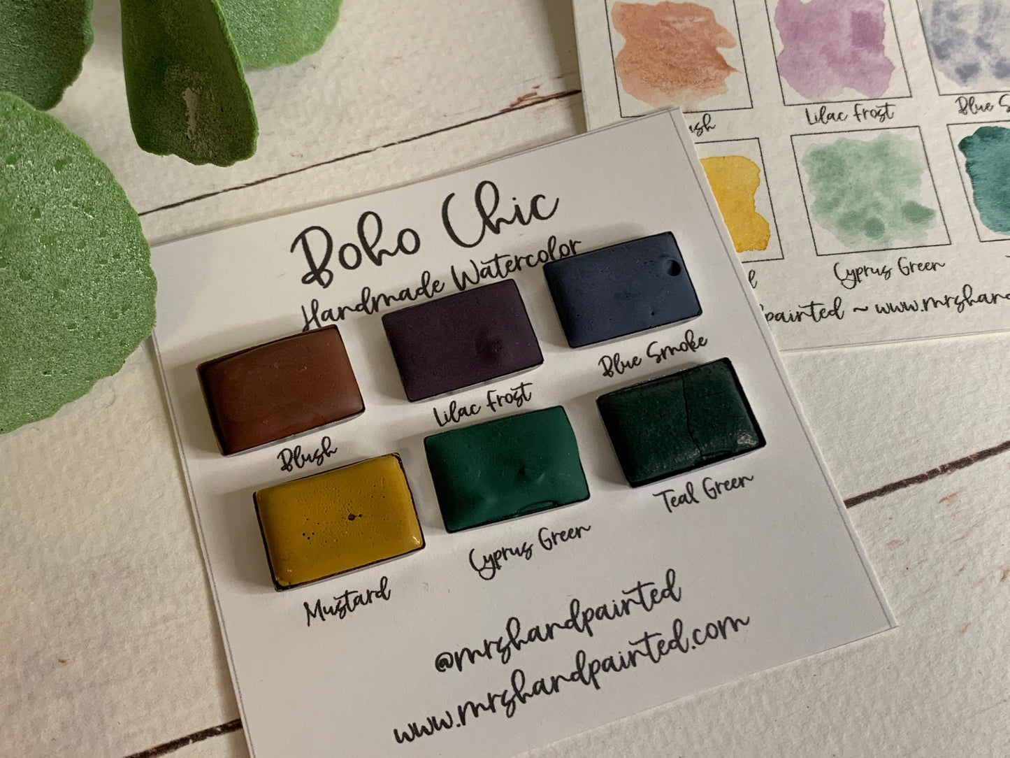 BOHO CHIC ~ Handmade Watercolor Paints - Artisan Paint Palette