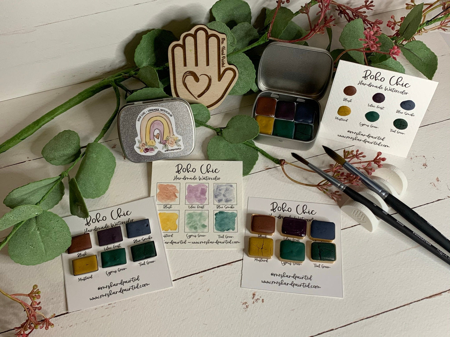 BOHO CHIC ~ Handmade Watercolor Paints - Artisan Paint Palette