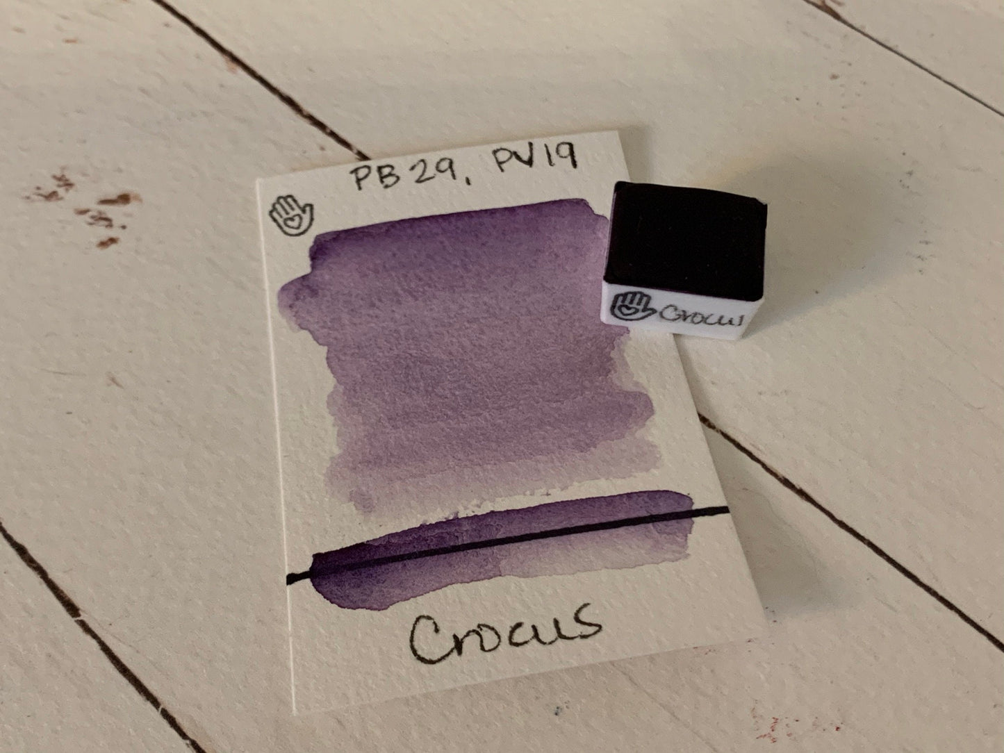 Handmade Watercolor Paints - BULB GARDEN - Artisan Paint Palette, Set of 4 Matte Watercolors