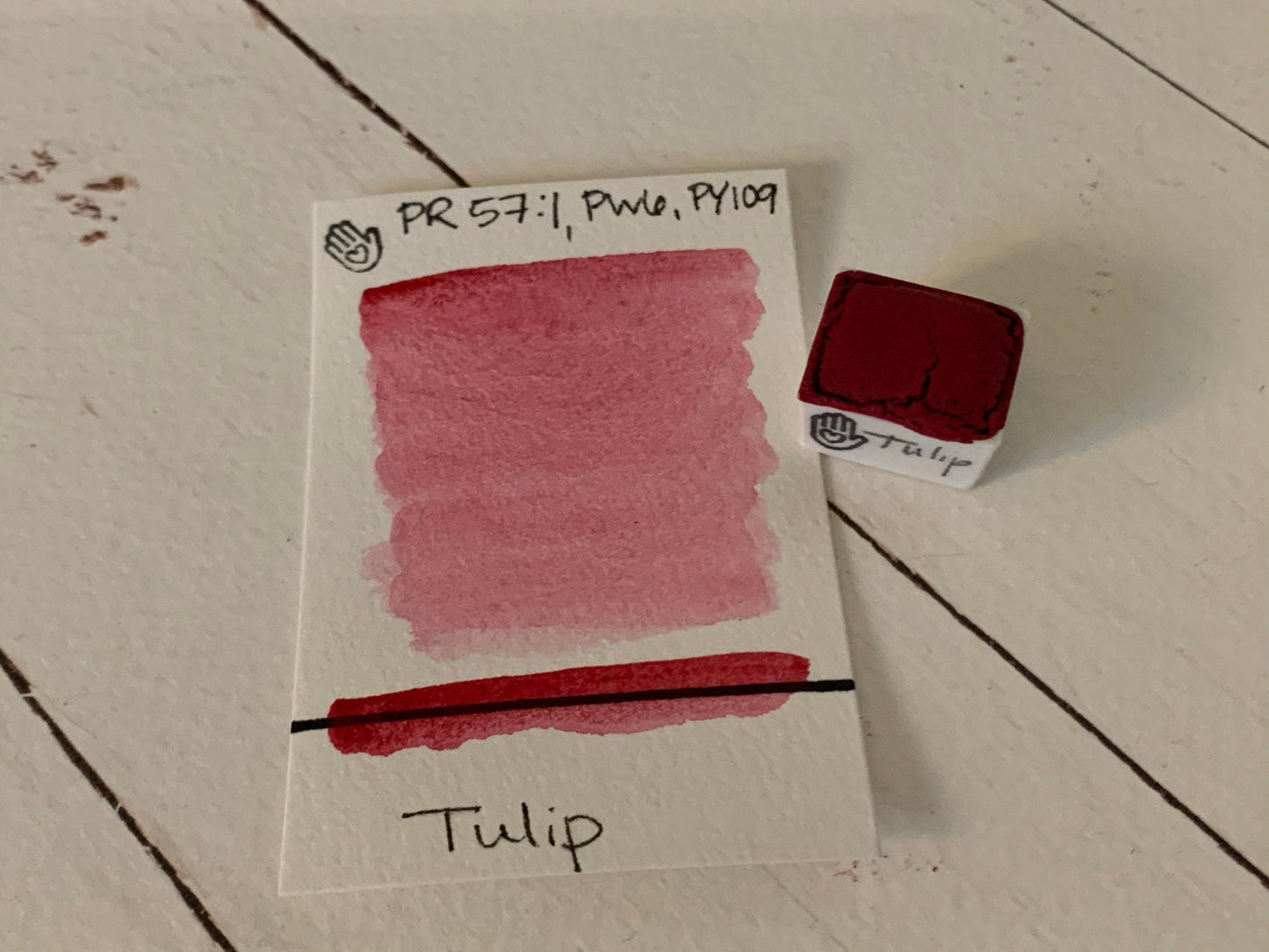 Handmade Watercolor Paints - BULB GARDEN - Artisan Paint Palette, Set of 4 Matte Watercolors