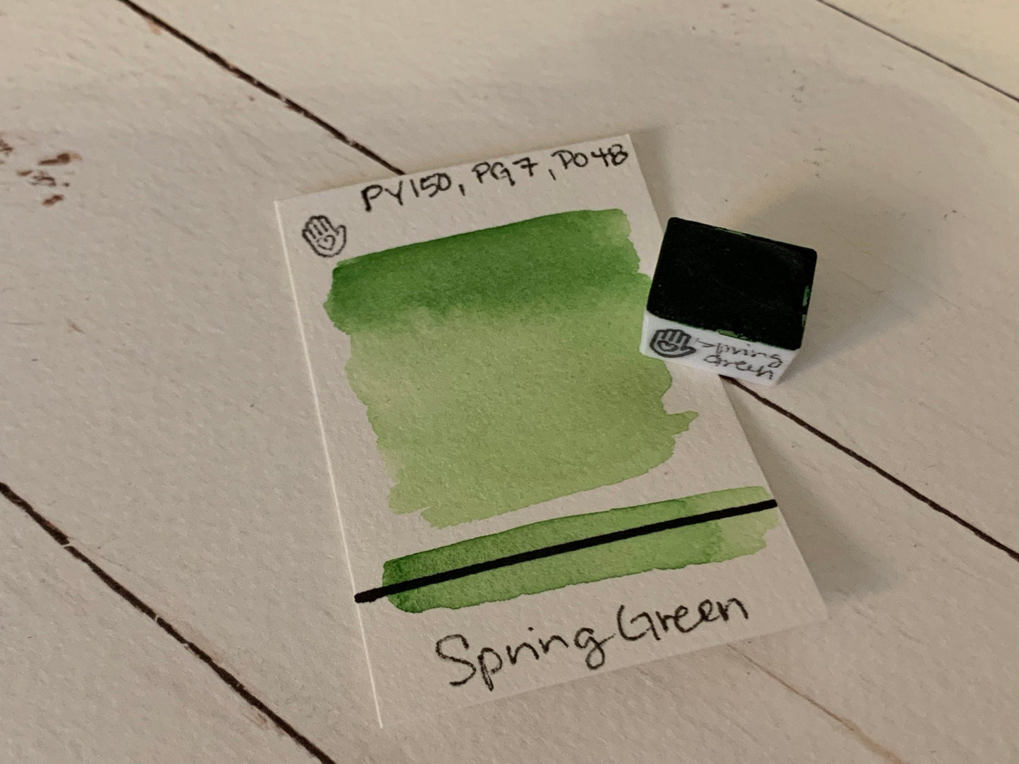 Handmade Watercolor Paints - BULB GARDEN - Artisan Paint Palette, Set of 4 Matte Watercolors