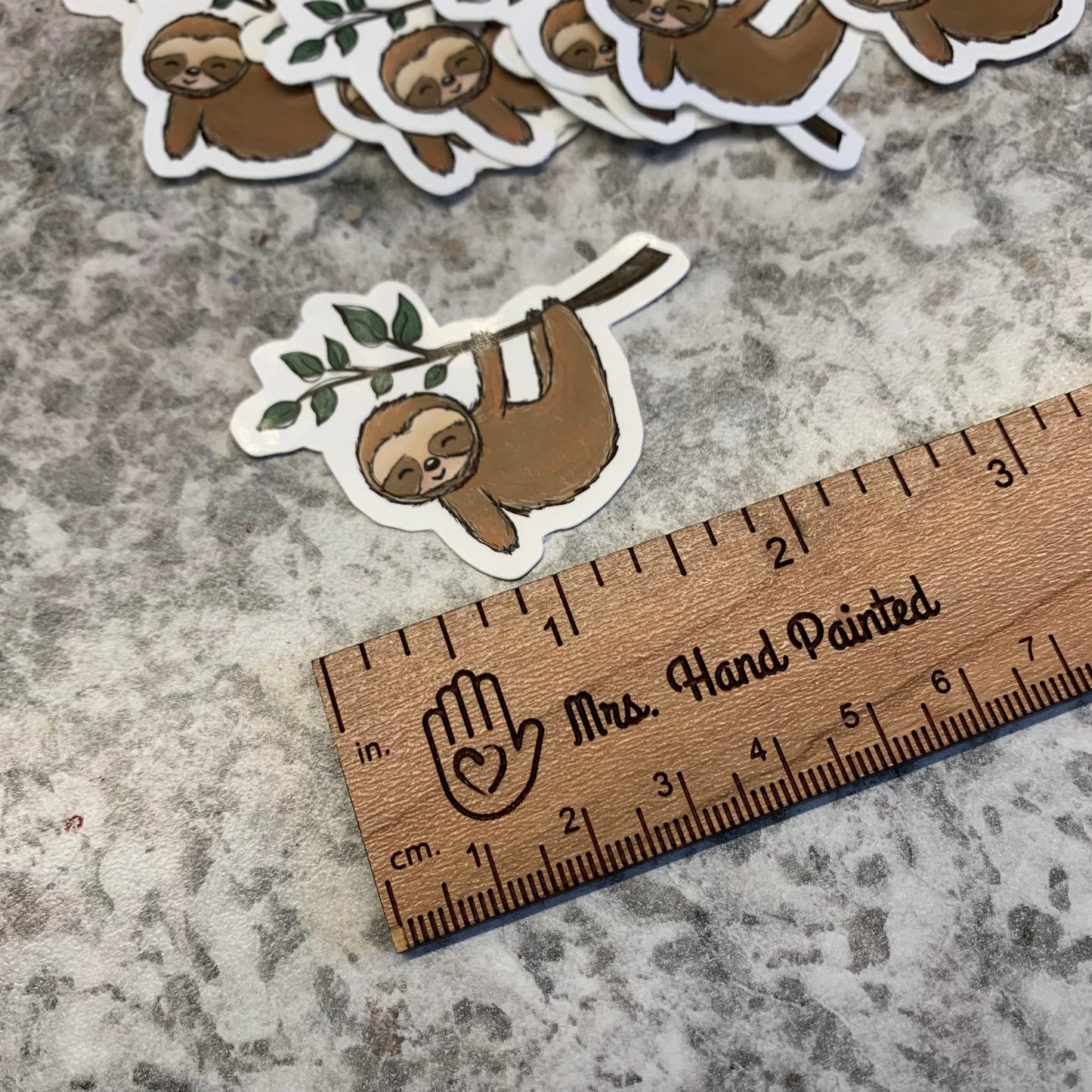 Cute Sloth Die Cut Laminated Vinyl Stickers