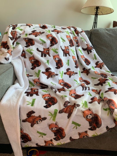 Red Panda Soft Minky Blankets, Nursery, Baby, Zoo Animal