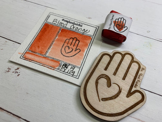 Handmade Watercolor Paints - BLOOD ORANGE - Half Pans & Full Pans - Artisan Watercolor, Retro Holiday Set