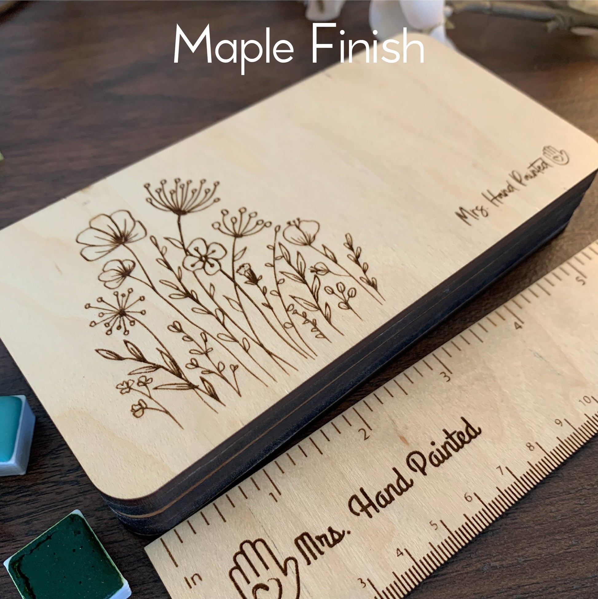 Custom Laser Engraved Wood Sketchbook - Choose Your Design