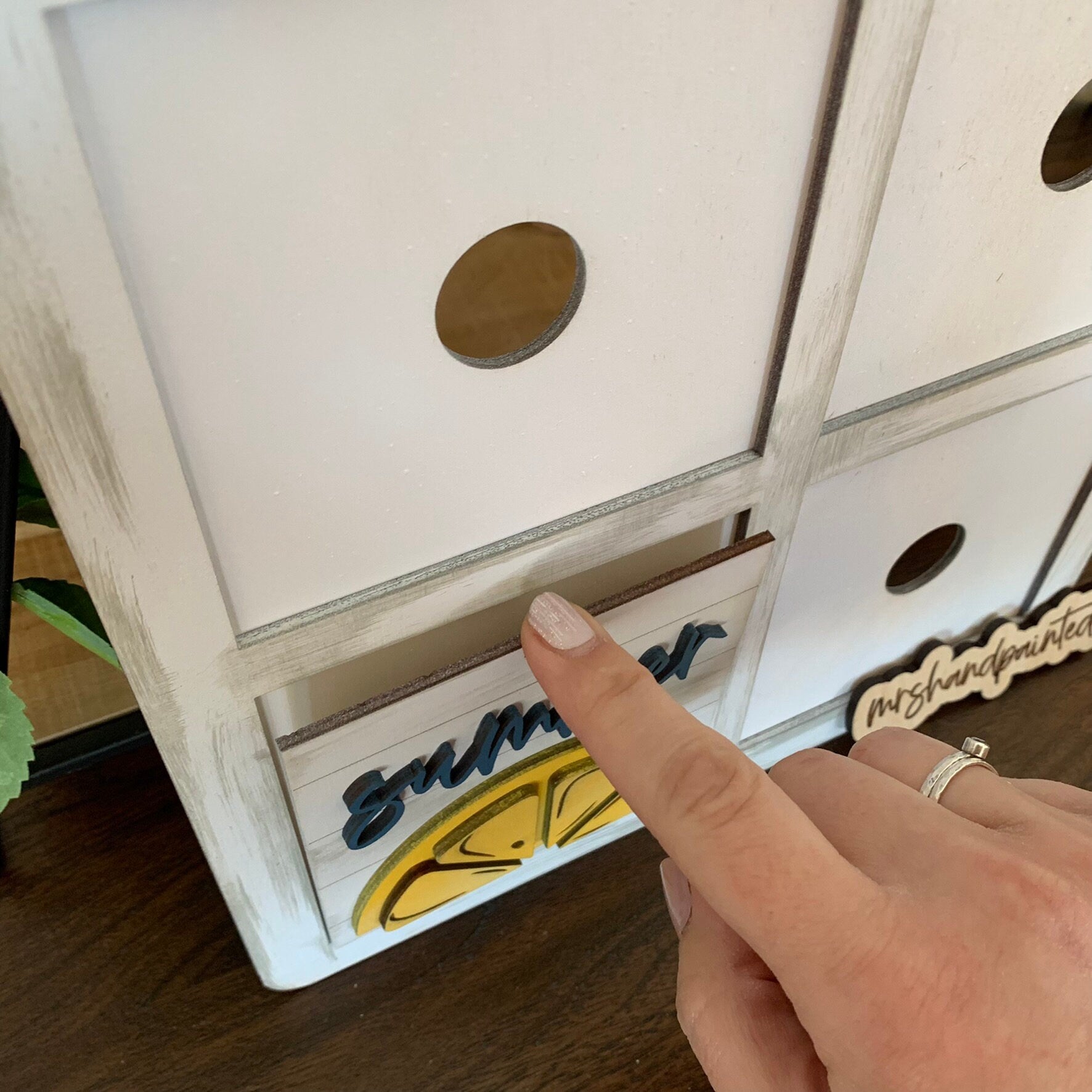 Arched Window Interchangeable Sign Backer - Laser Cut Wood Painted