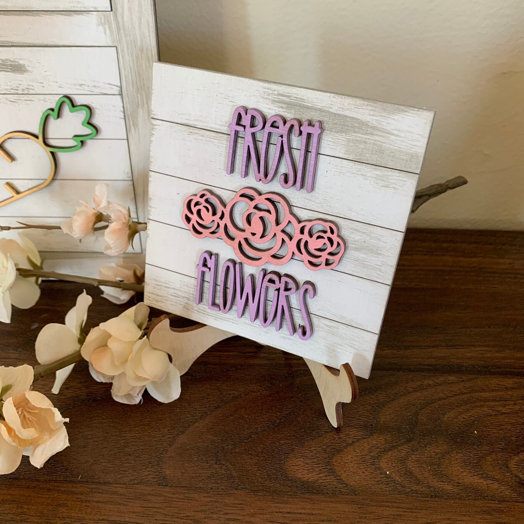 Easter and Spring Interchangeable Signs - Laser Cut Wood Painted