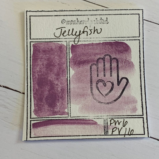 Handmade Watercolor Paints - JELLYFISH Half Pans