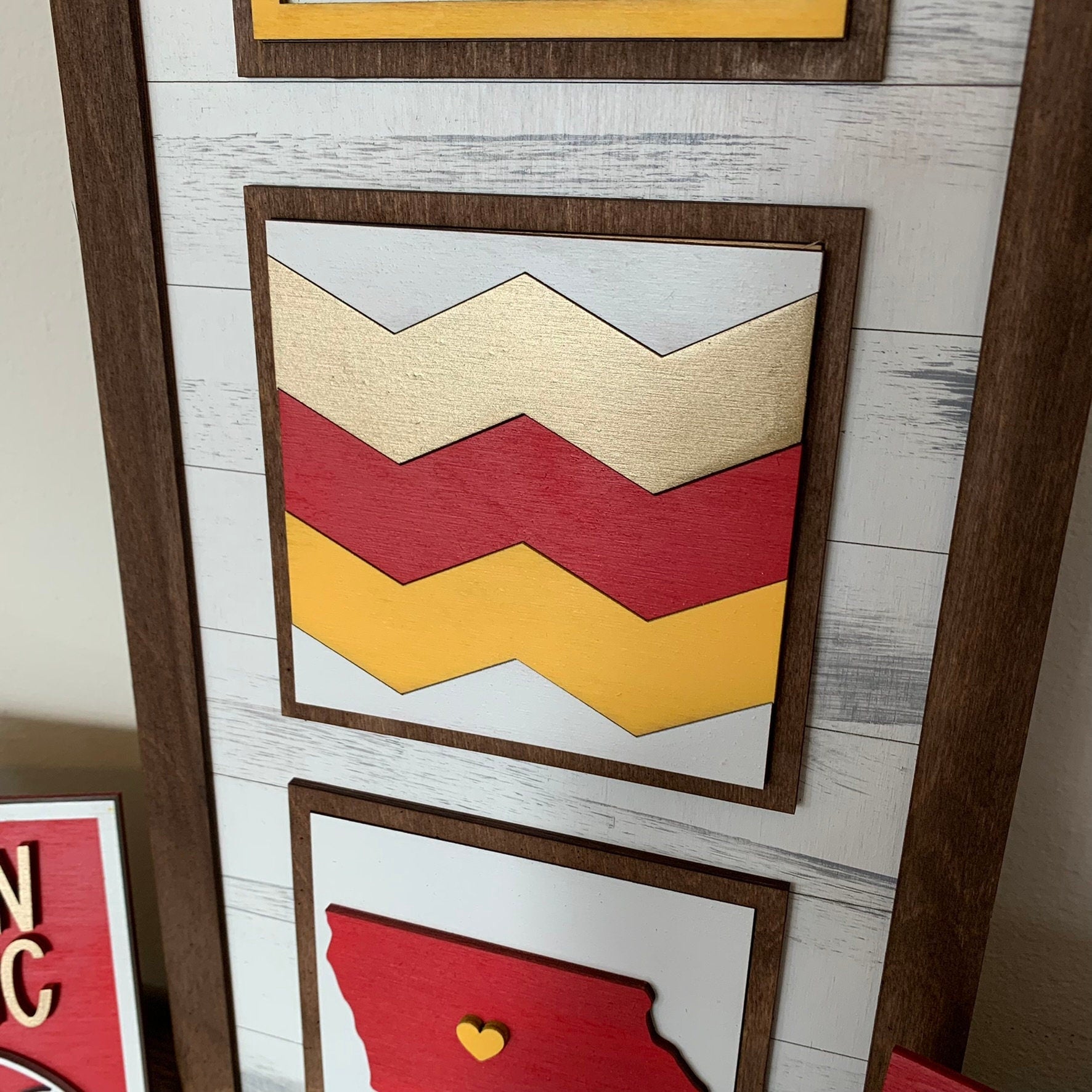 Iowa State Cyclones Interchangeable Signs - Laser Cut Wood Painted