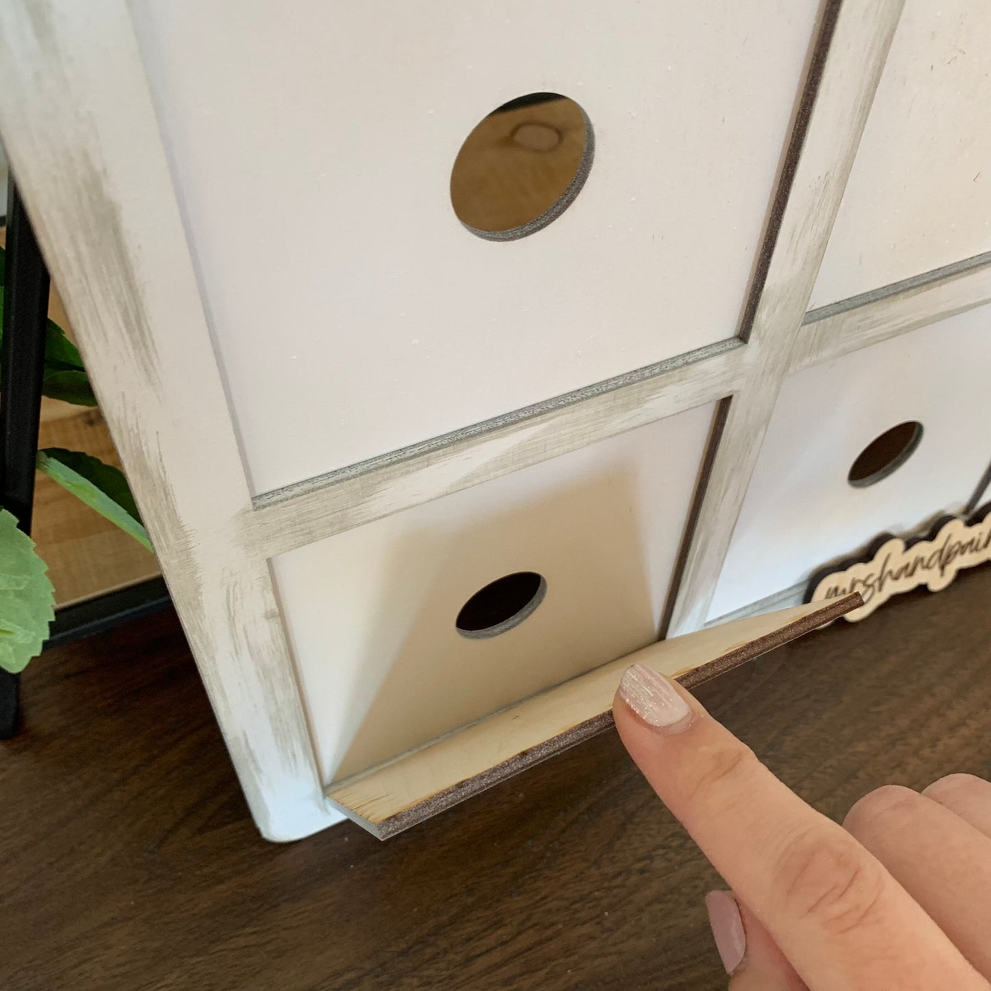 Arched Window Interchangeable Sign Backer - Laser Cut Wood Painted