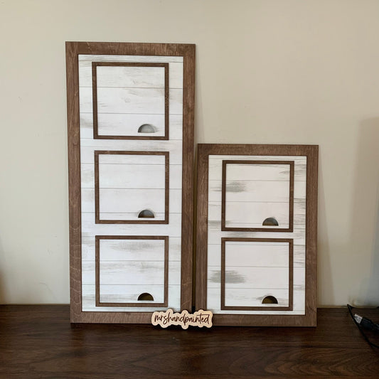 Rustic Shiplap Interchangeable Sign Backer - Laser Cut Wood Painted