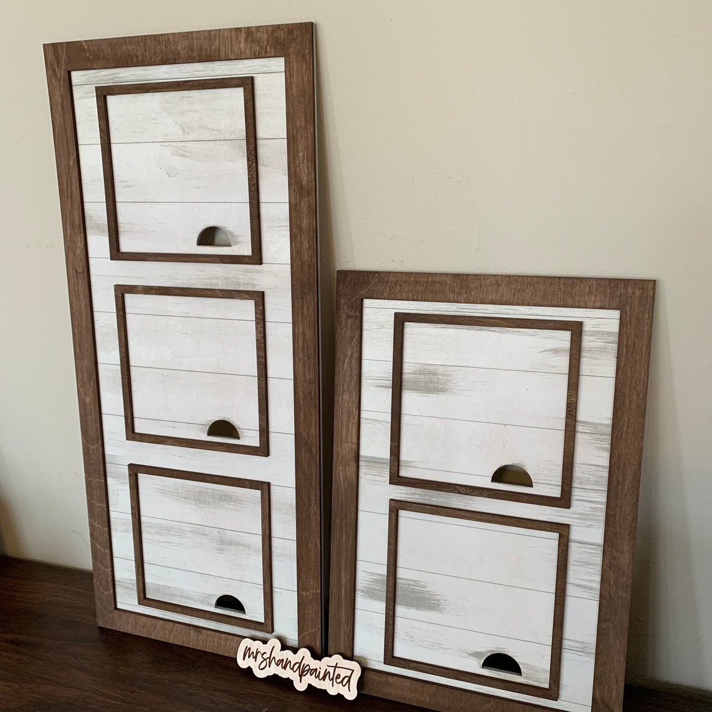 Rustic Shiplap Interchangeable Sign Backer - Laser Cut Wood Painted
