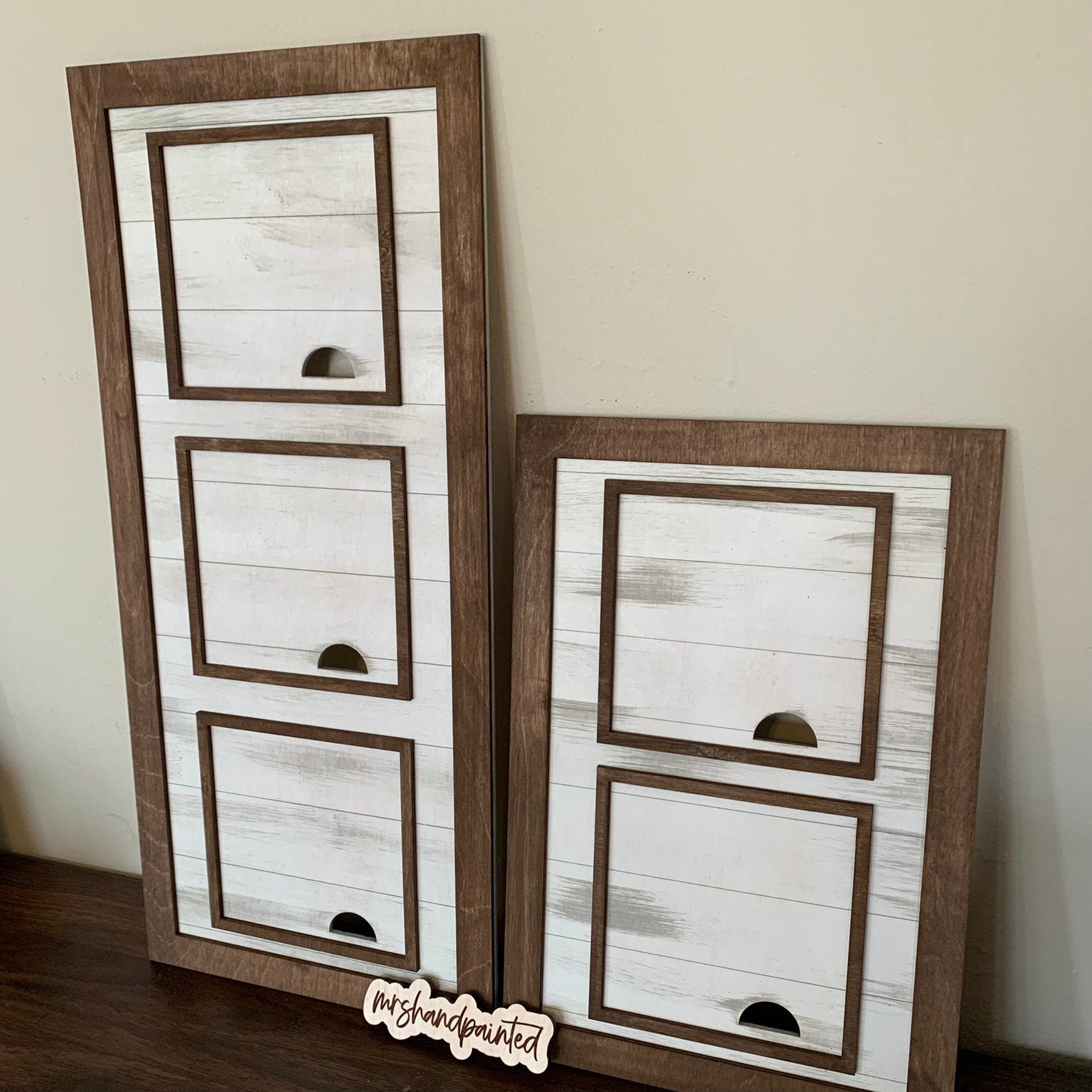 Rustic Shiplap Interchangeable Sign Backer - Laser Cut Wood Painted