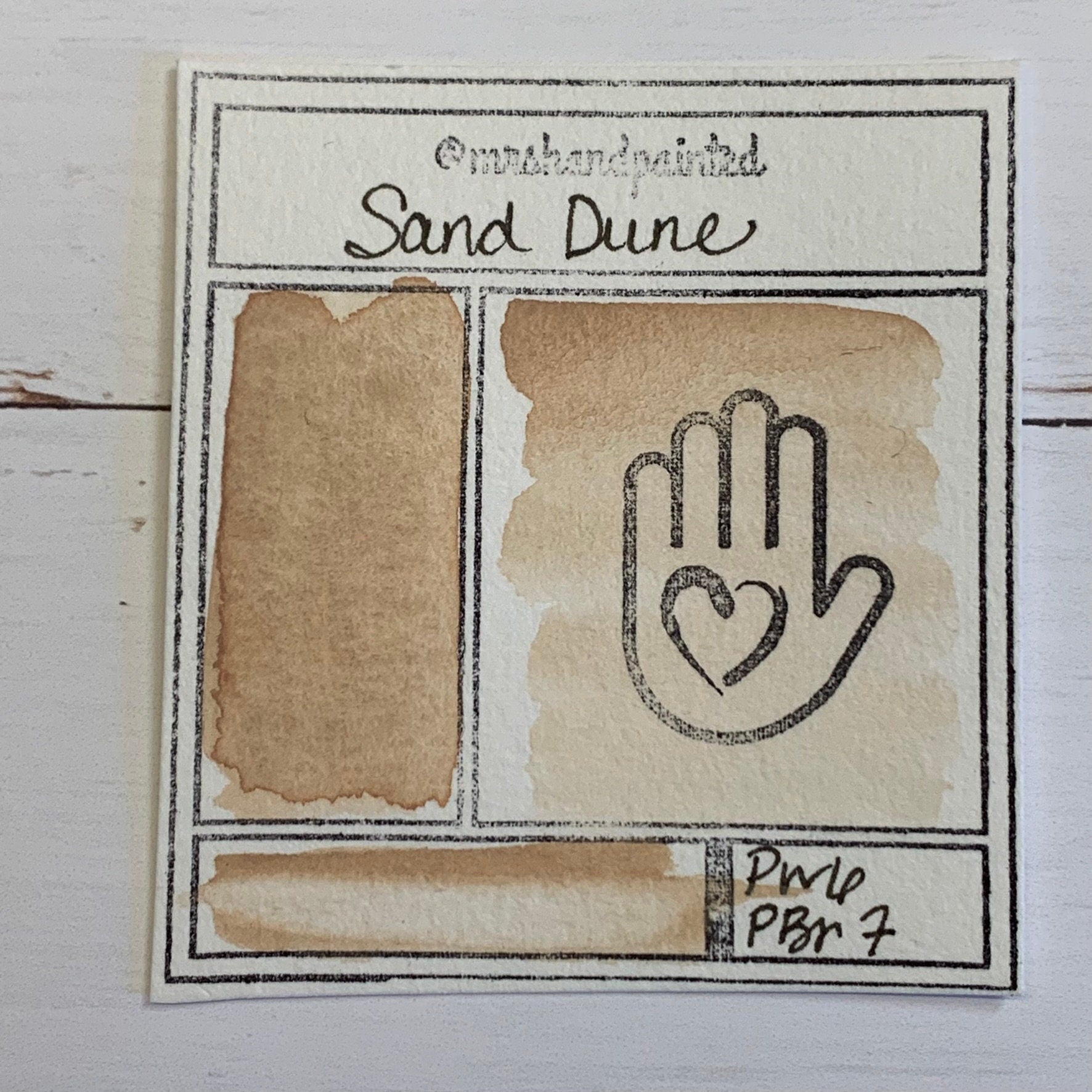 Handmade Watercolor Paints - SAND DUNE Half Pans