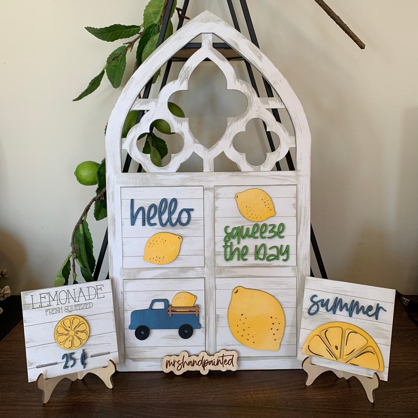 Laser Cut File - Summer Lemon Interchangeable Signs - Digital Download
