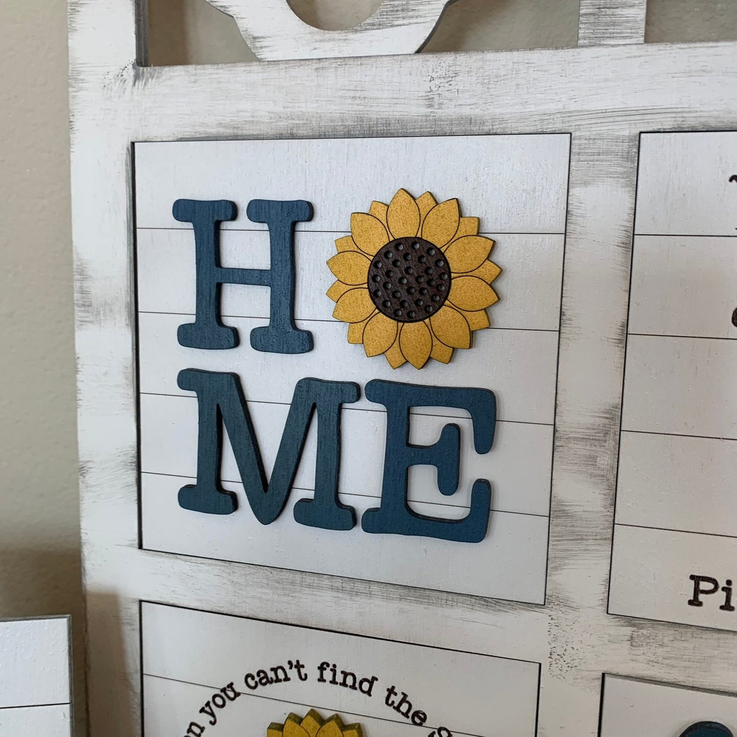 Laser Cut File - Sunflower Interchangeable Signs - Digital Download SVG, DXF, AI files