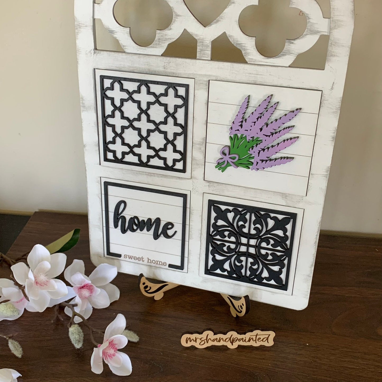 Farmhouse Style HOME Interchangeable Signs - Laser Cut Wood Painted