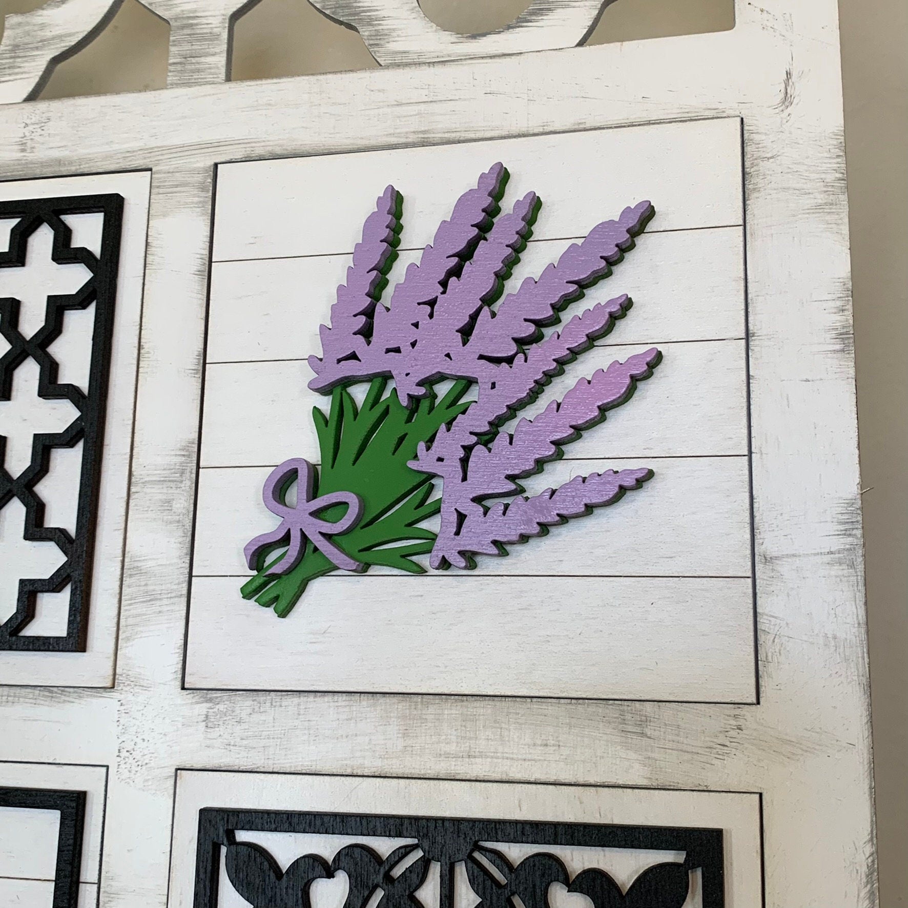 Farmhouse Style HOME Interchangeable Signs - Laser Cut Wood Painted