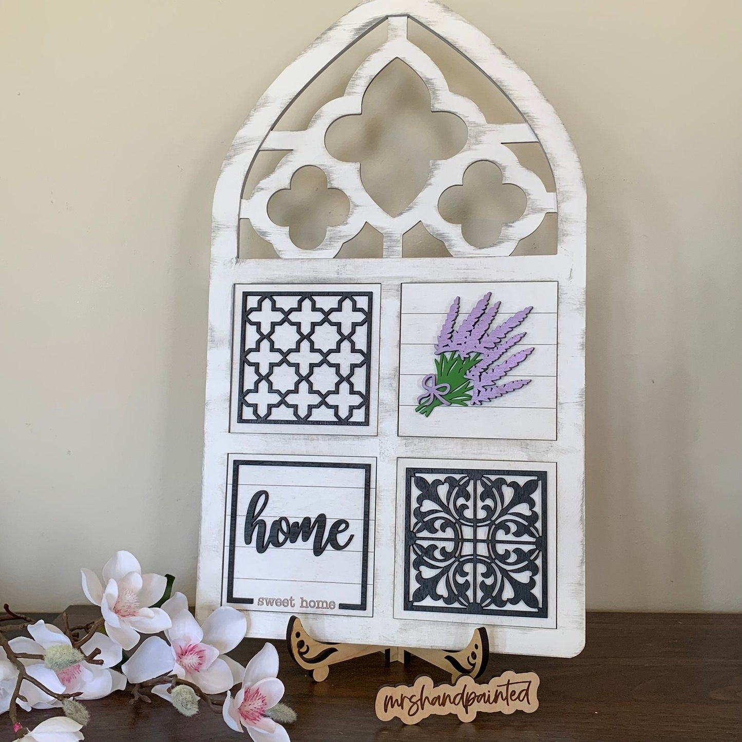 Farmhouse Style HOME Interchangeable Signs - Laser Cut Wood Painted