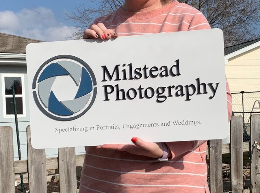 Custom Wood Layered Business Logo Sign - Laser Cut Wood