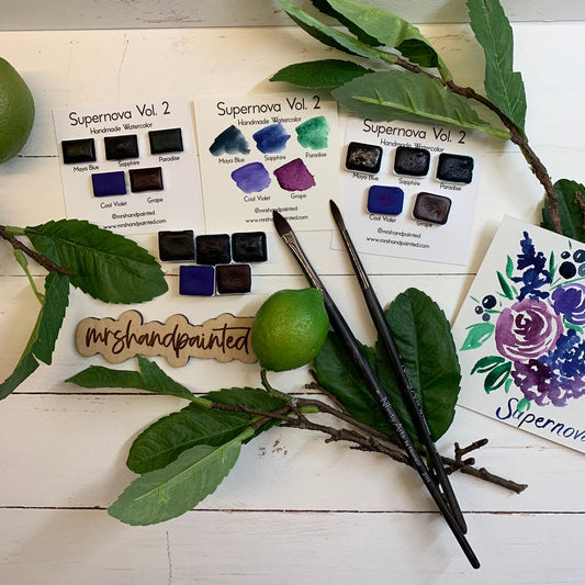 Handmade Watercolor Paints - SUPERNOVA VOL. 2 - Artisan Paint Palette