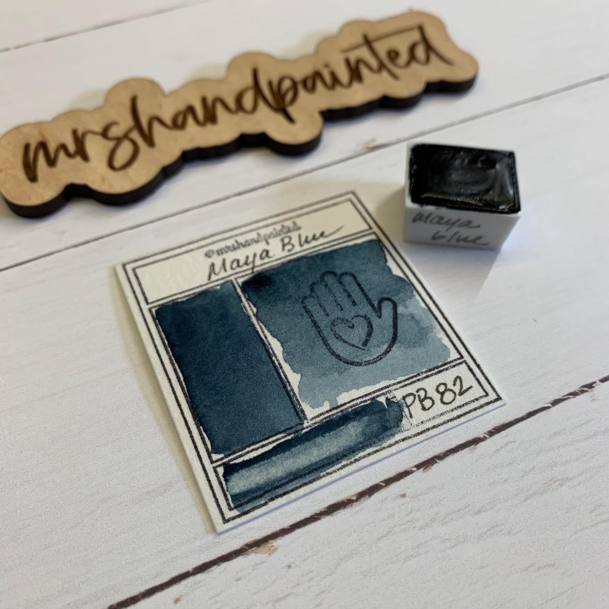 Handmade Watercolor Paints - MAYA BLUE