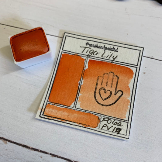 Handmade Watercolor Paints - TIGER LILY