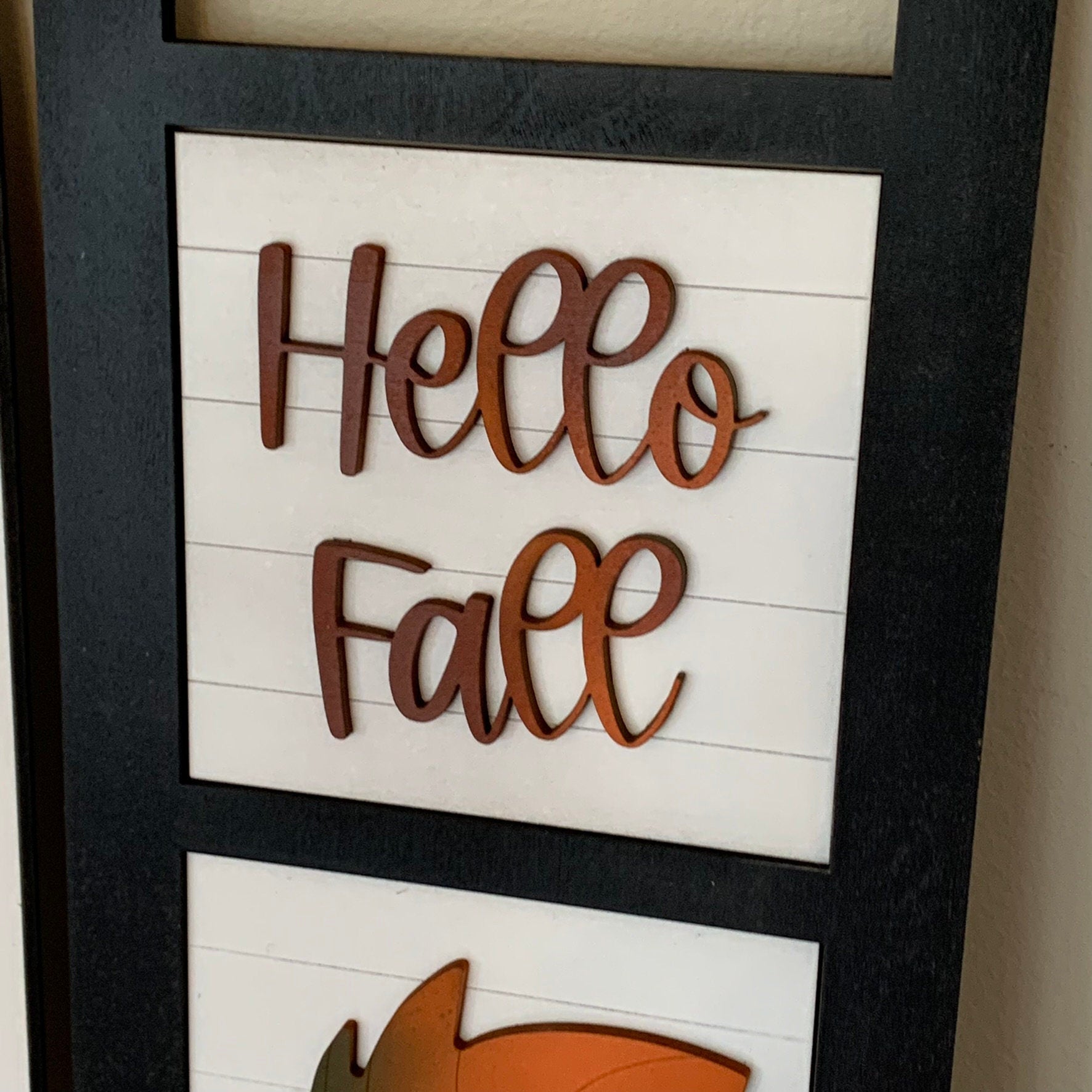 Fall and Pumpkins Interchangeable Signs - Laser Cut Wood Painted