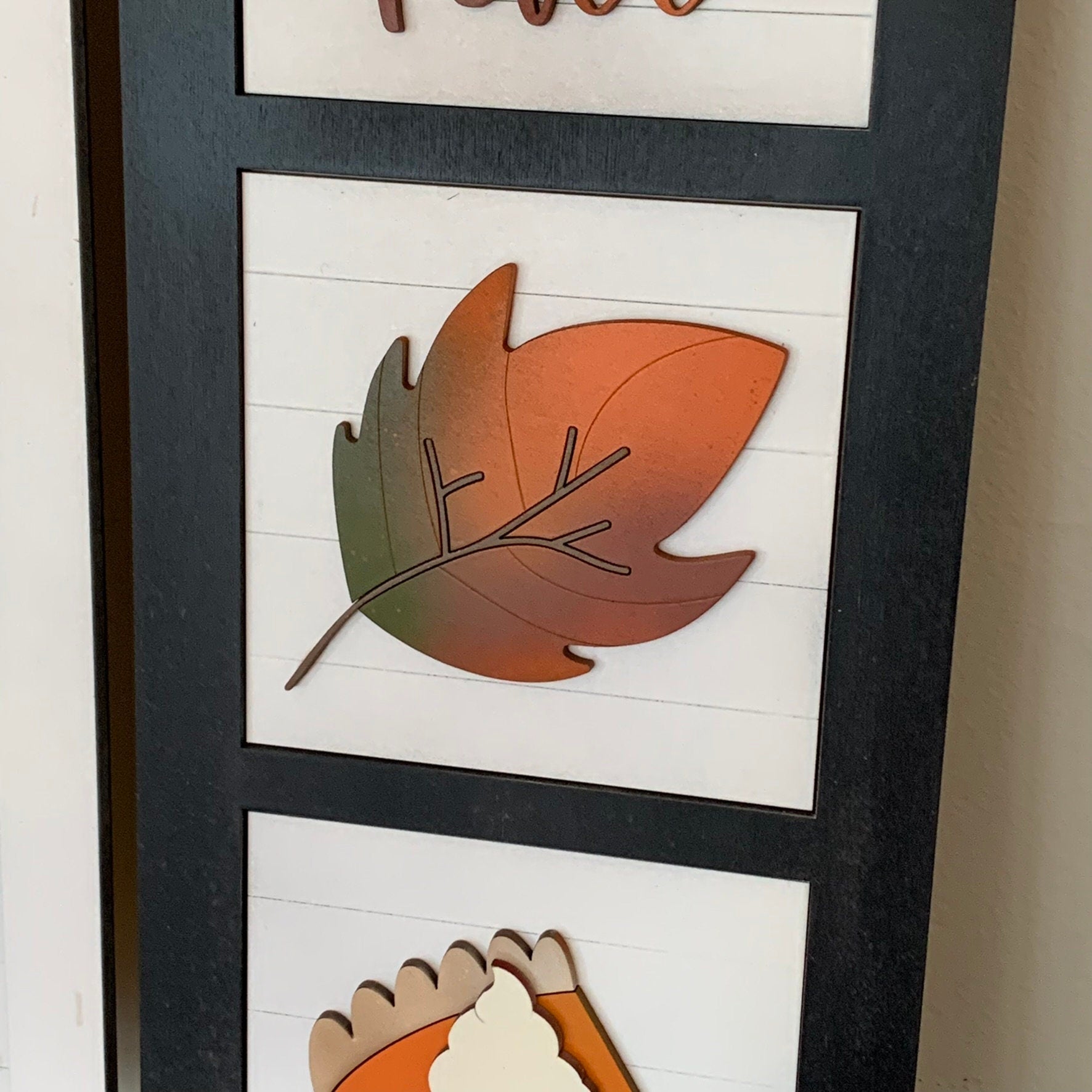 Fall and Pumpkins Interchangeable Signs - Laser Cut Wood Painted