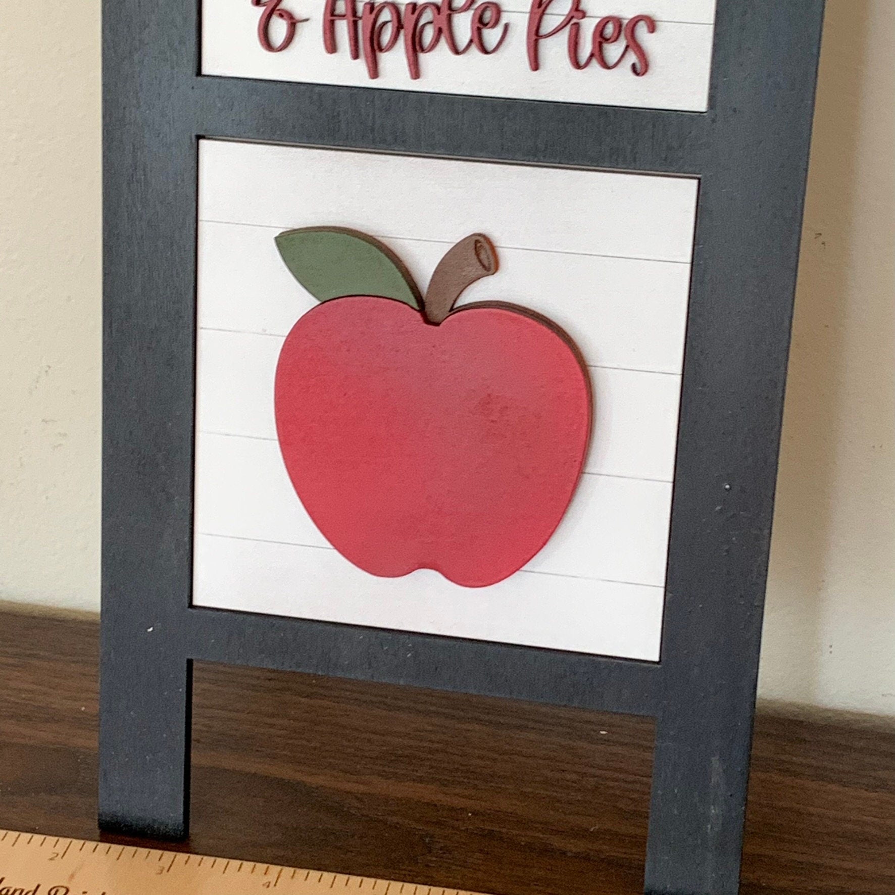 Fall and Apples Interchangeable Signs - Laser Cut Wood Painted