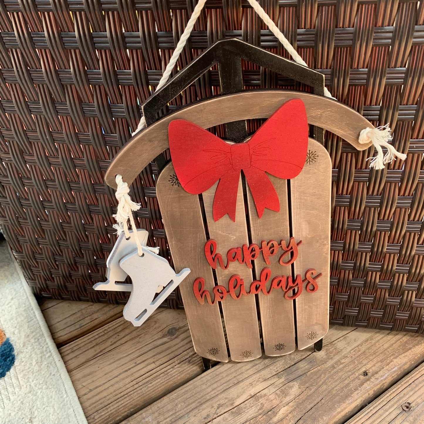 Laser Cut File - Bundle of 4 Designs Sled Door Hangers - Digital Download SVG, DXF, AI files