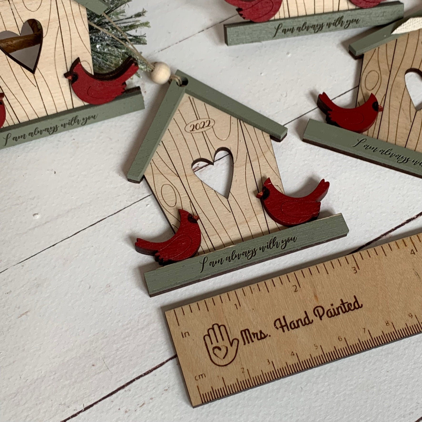 Digital Cut File - Laser Cut Ornament - Cardinal Birdhouse