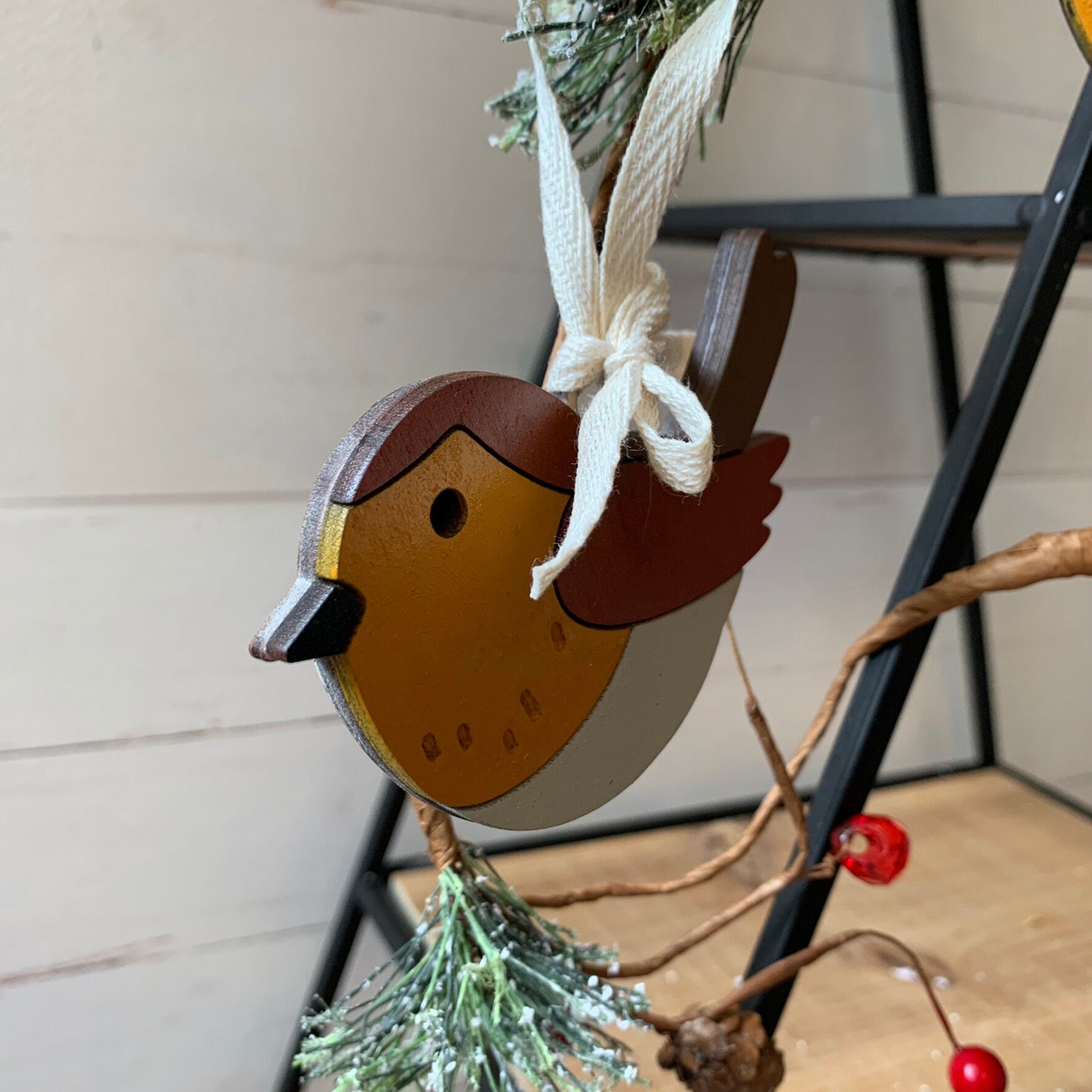 Digital Cut File - Laser Cut Ornament - Robin Red Breast