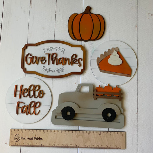 Laser Cut File - Fall Farmhouse Tiered Tray Set - Digital Download