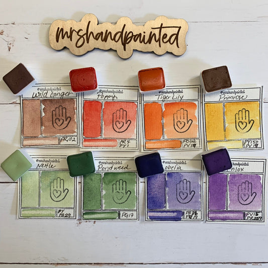 Handmade Watercolor Paints - IOWA WILDFLOWERS- Artisan Paint Palette