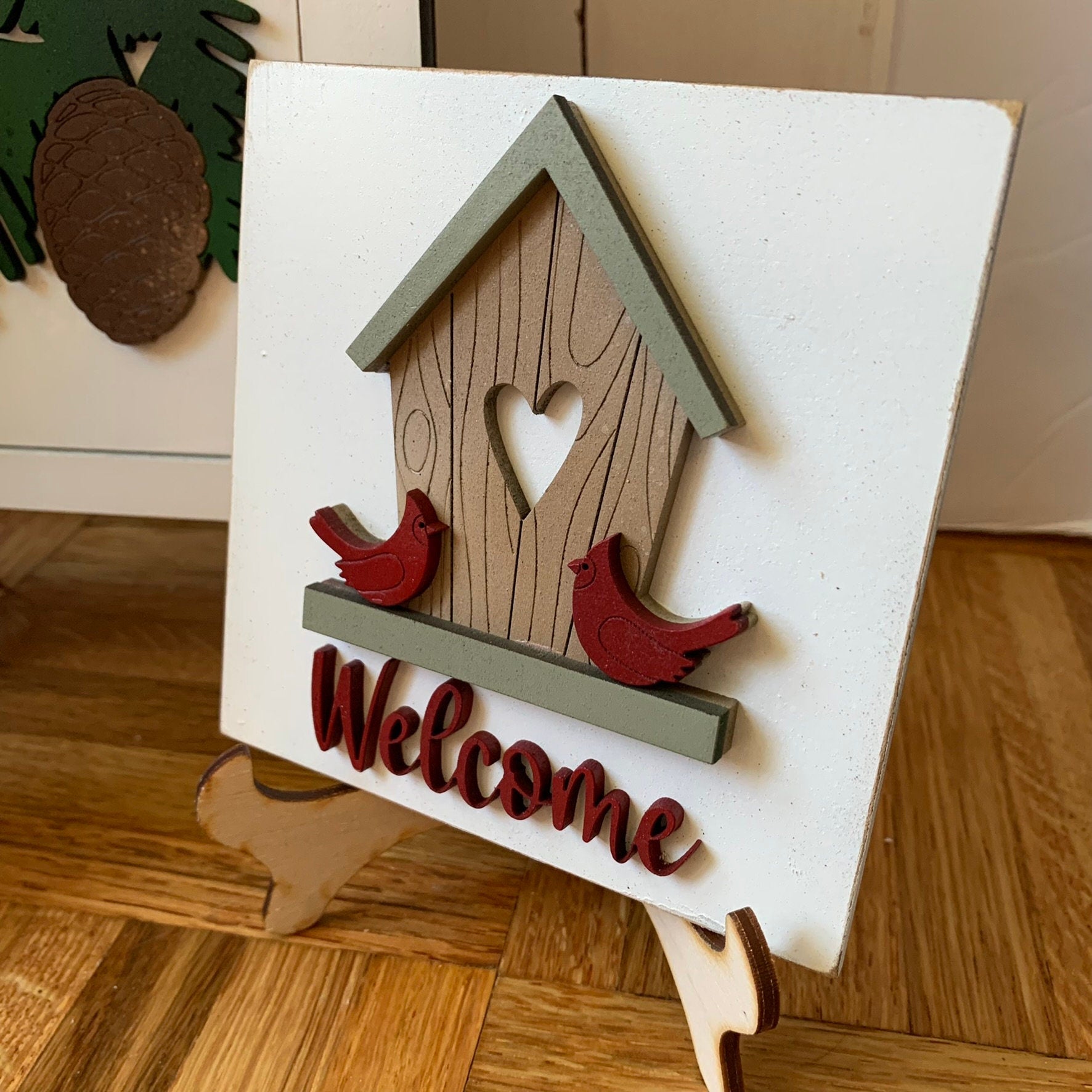 Laser Cut File - Farmhouse Christmas Ladder Tiles - Interchangeable Signs - Digital Download