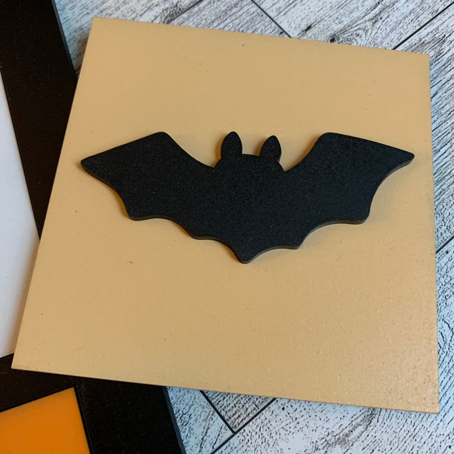 Boho Halloween Leaning Ladder Interchangeable Signs - Laser Cut Wood Painted