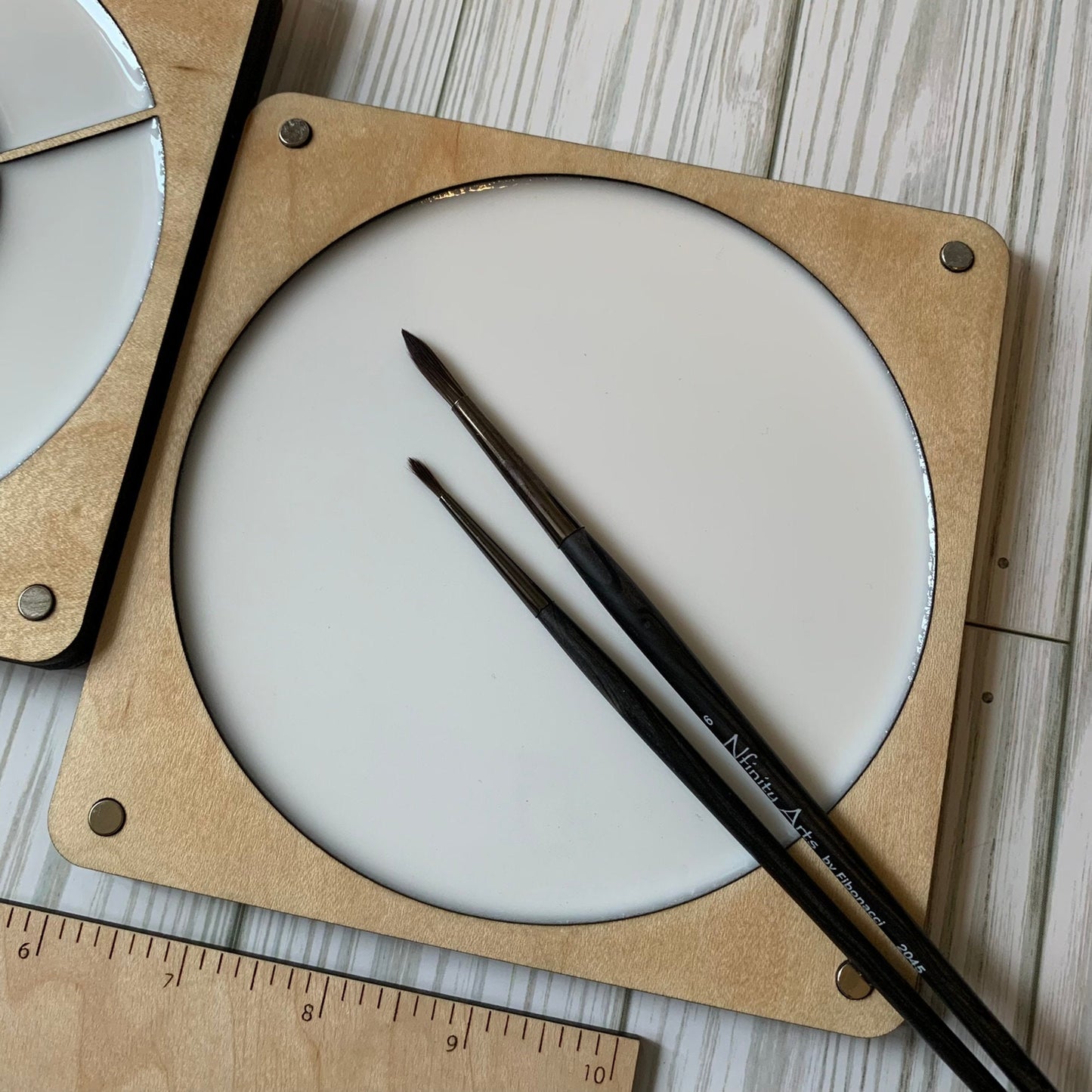 Split Primary Laser Engraved Wood Watercolor Box with Personalization