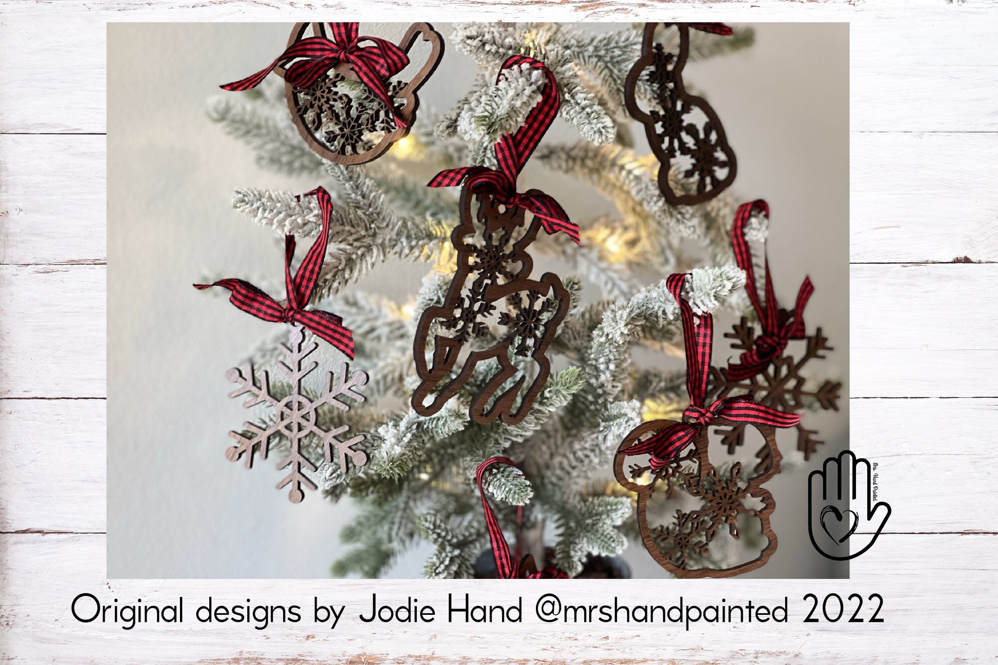 Digital Cut File - Laser Cut Ornament - Snowflake Critters Ornaments Bundle