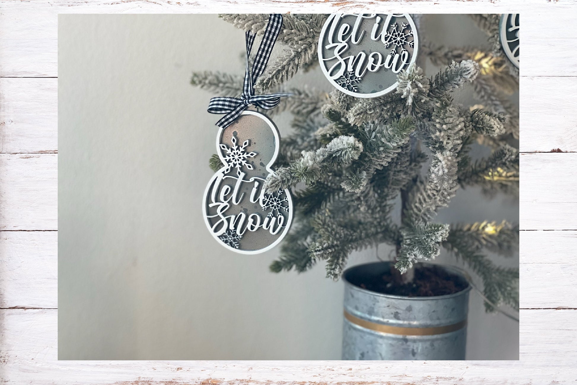 Digital Cut File - Laser Cut Ornament - Let it Snow Snowman