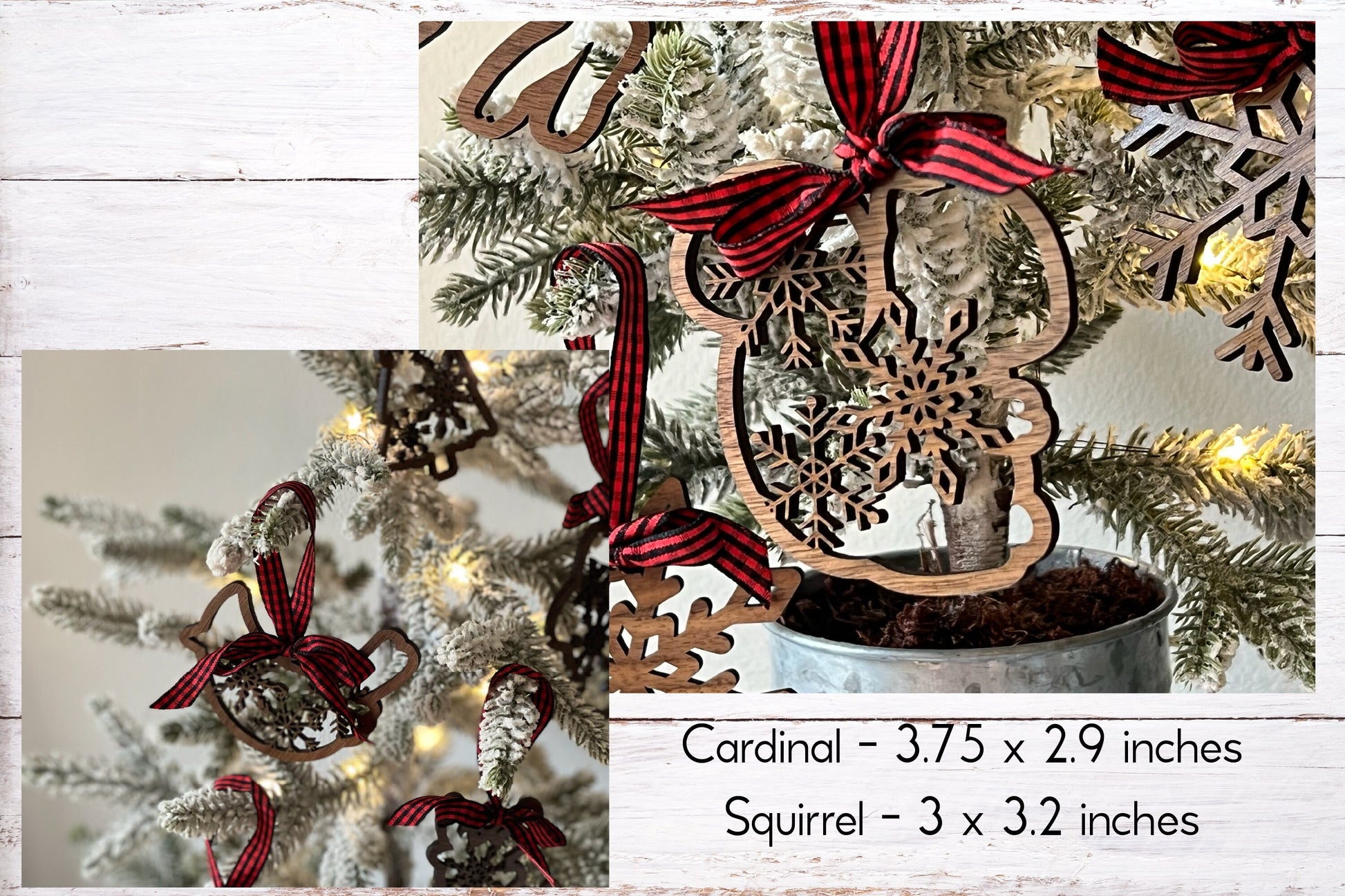 Digital Cut File - Laser Cut Ornament - Snowflake Critters Ornaments Bundle