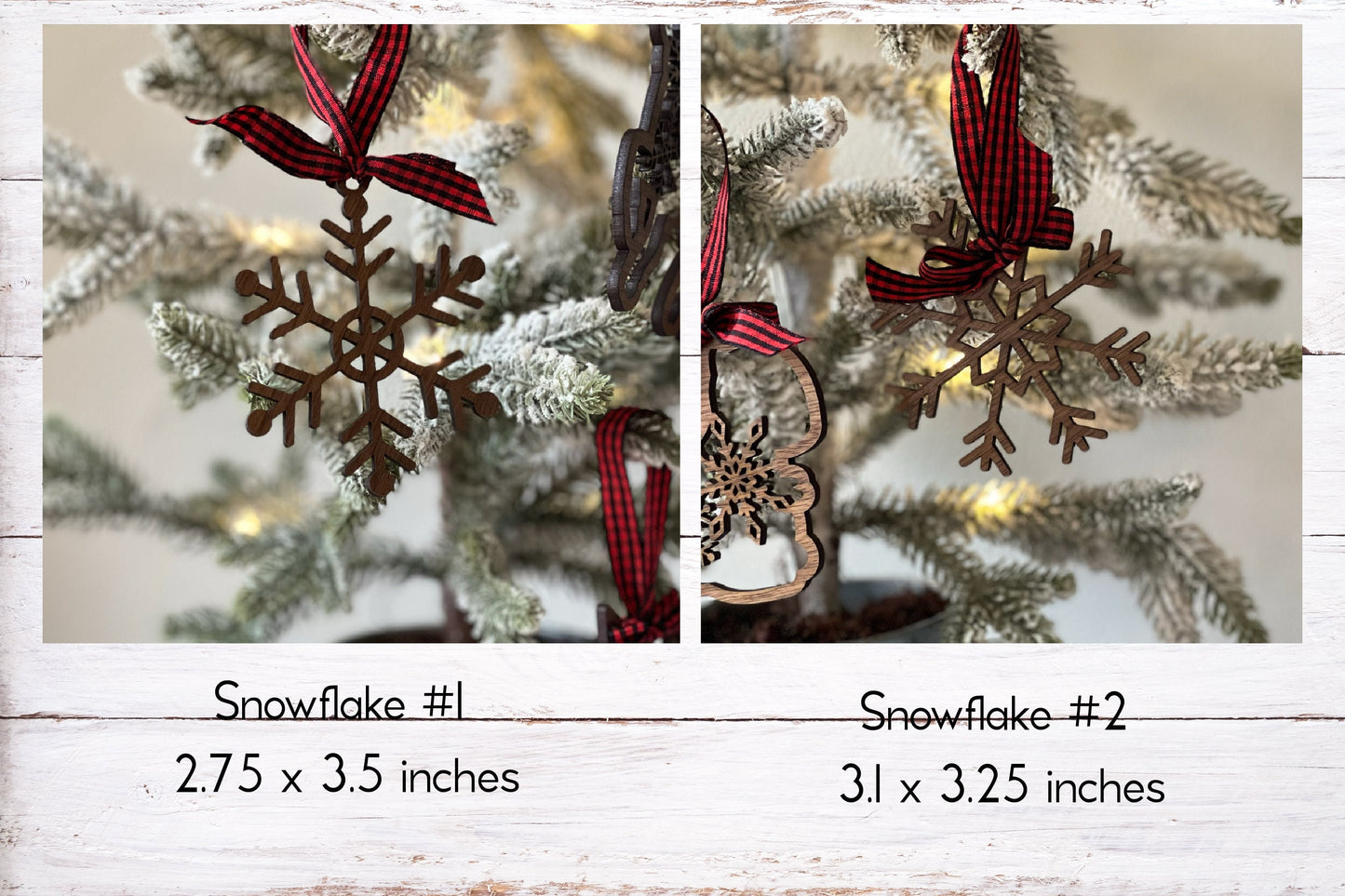 Digital Cut File - Laser Cut Ornament - Snowflake Critters Ornaments Bundle