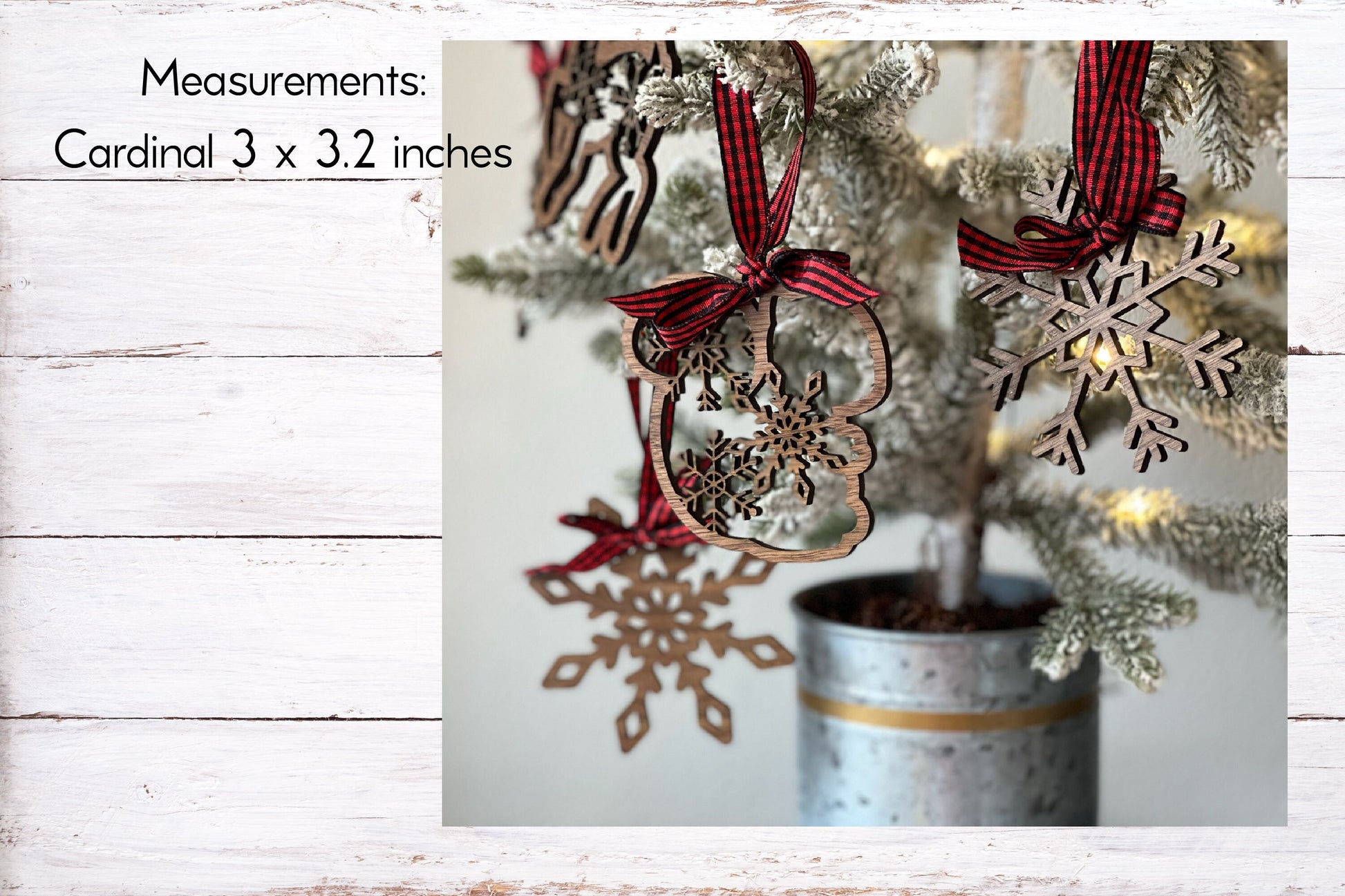 Digital Cut File - Laser Cut Ornament - Snowflake Woodland Squirrel Ornament