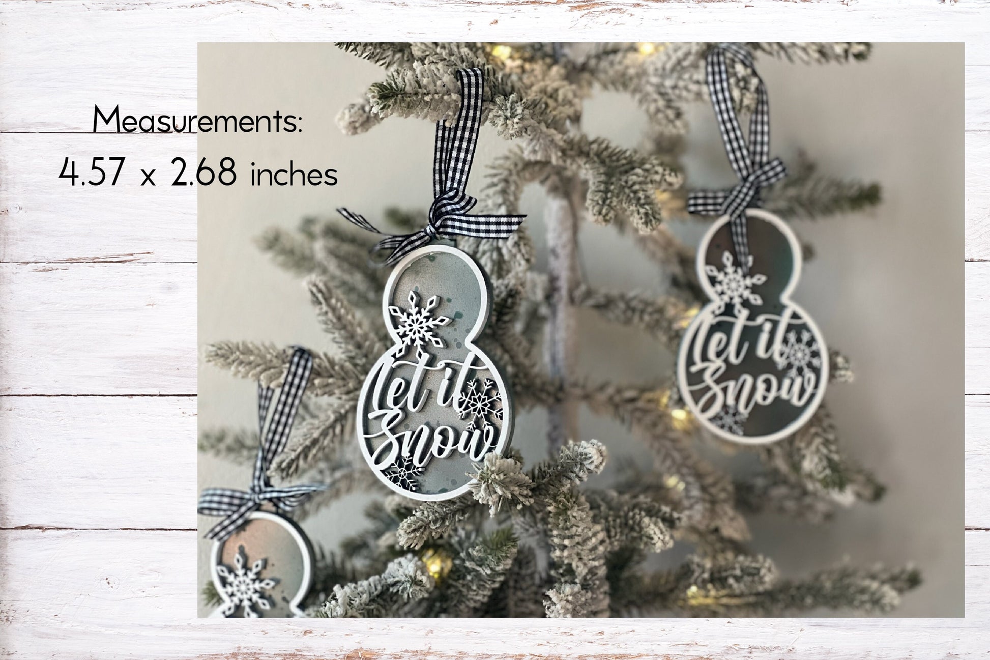 Digital Cut File - Laser Cut Ornament - Let it Snow Snowman
