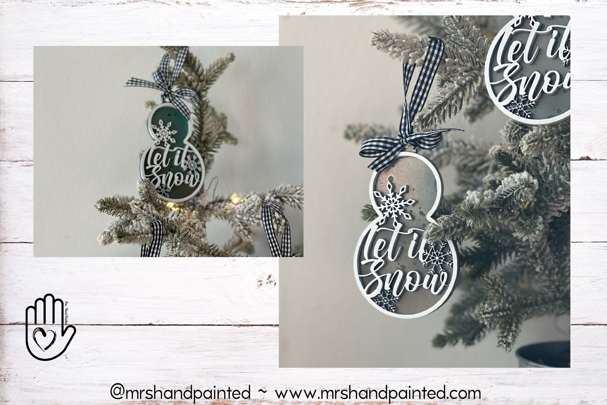 Digital Cut File - Laser Cut Ornament - Let it Snow Snowman